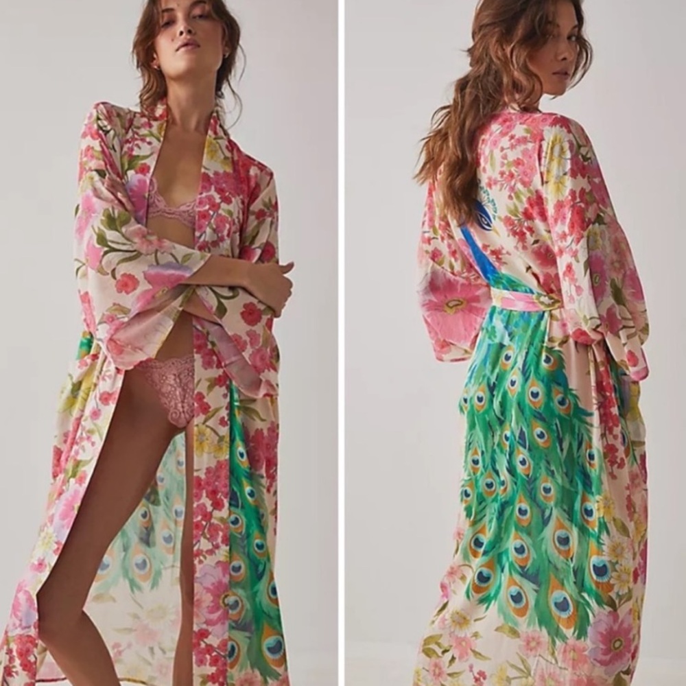 Spell Madame Peacock Kimono - M/L NWT - Picture 3 of 15